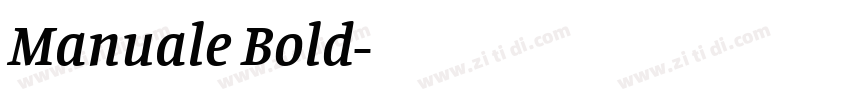 Manuale Bold字体转换
